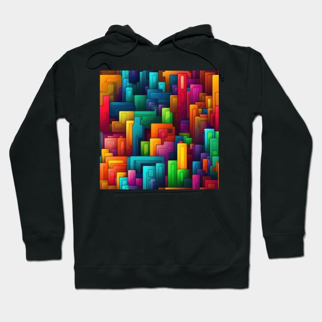 Pixel Art Repeating Pattern Hoodie by Pixelyx